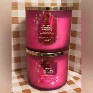 NEW B&BW(2)Bright Christmas Morning 3 wick candle set